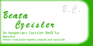 beata czeisler business card